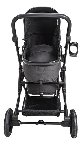 Carrinho De Bebê Para Gêmeos Kiddo Pair Melange Grafite