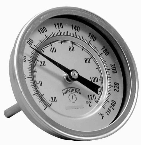 Termometro Bimetalico 4 , Rango 100c°. Bulbo 6 . 1/2 Npt.