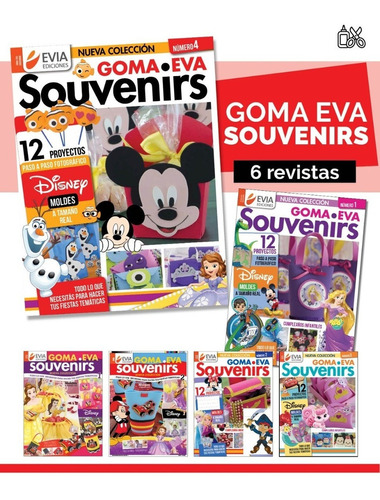 Goma Eva Souvenirs Disney -6 Revistas