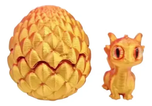 4 Dragones Articulados Impresos En 3D Con Efecto Degradado | Decoración De Hogar Y Juguete Sensorial Con Juntas Móviles | Set Multicolor De Huevos De Dragón