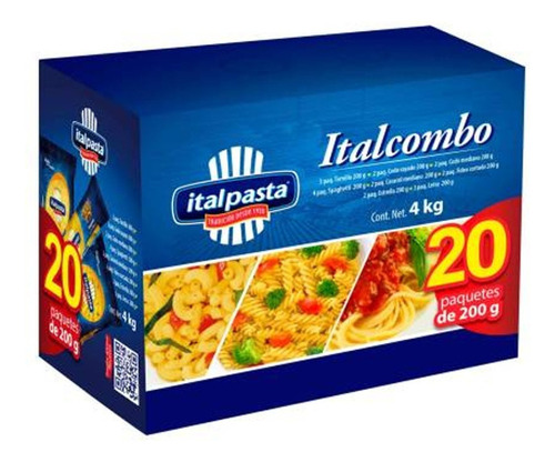 Combo De Pastas 20 Pack De 200g C/u Italpasta