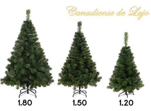 Imagen 2 de 5 de Arbolito De Navidad Canadian Extra Lujo 1,50 P/metal Sheshu