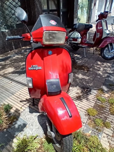 Piaggio Vespa 150 Gris Impecable Blanca Roja