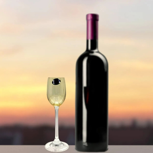 Jogo 6 Taças Cristal Bohemia Licor 65ml Colibri Cor Âmbar