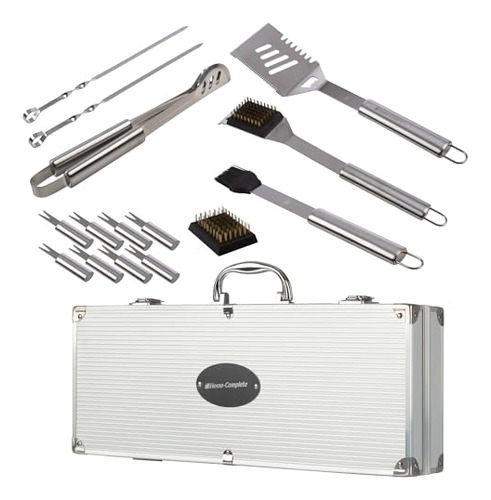 Conjunto De Herramientas De Barbacoa Con 16 Accesorios De Ba