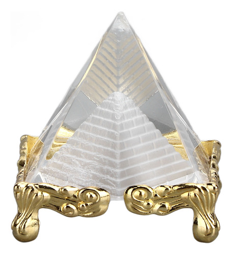 Pirámide Tallada En Cristal Para Meditación Con Prisma Piram