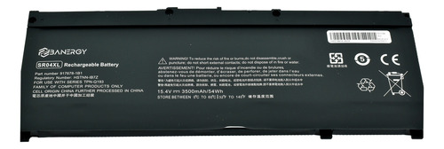Batería Sr04xl - Sr03xl Para Hp Omen 15-dc0000 Series Batería Negro