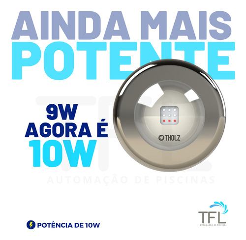 Kit Iluminação Piscina - Contr Touch + 2 Leds Rgb 9w Tholz