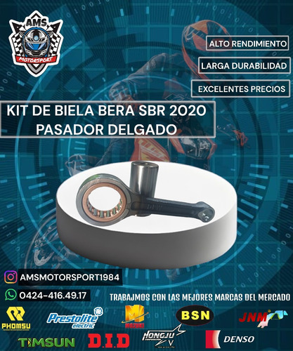Kit De Biela Bera Sbr 2020 Pasador Delgado 