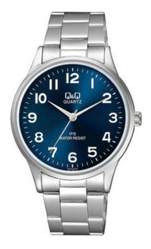 Reloj Q&q Caballero Azul C214j215 Color de la correa Plateado Color del bisel Plateado