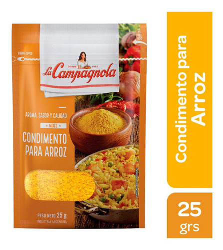 Condimento Para Arroz La Campagnola X 25 Gr