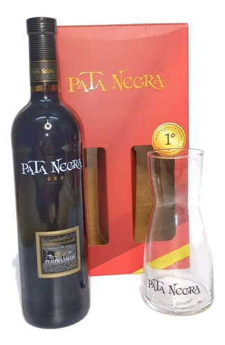 Kit Vinho Espanhol Pata Negra Oro + Minidecanter