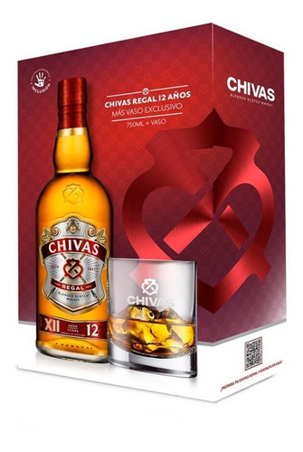 Pack Whisky Chivas Regal 12 Años 40º 750cc + Vaso Regalo