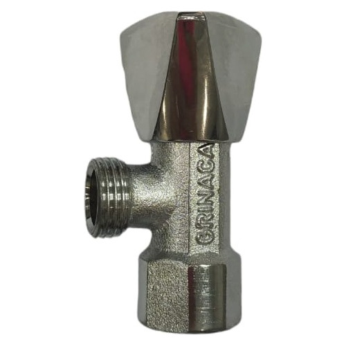 Llave Arresto 1/2x1/2 Macho Hembra Satinada/cromada Grinaca