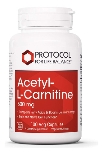 Protocol Acetyl-l-carnitine 500mg - Apoya La Energia, El Cer