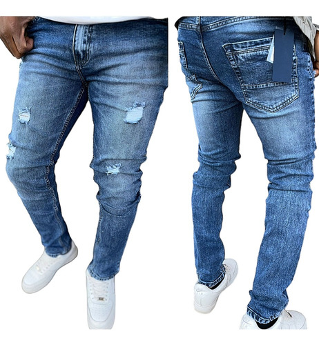 Jeans De Hombre Elasticado