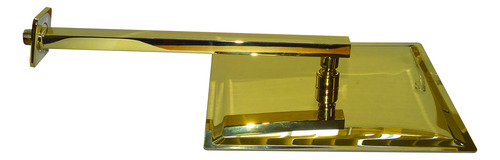 Ducha Extra Plana Cuadrada 12 Pulgadas Con Brazo Lujo Oro