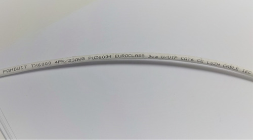 Imagen 2 de 3 de Cable Utp Cat 6 Panduit Lszh Tx6000 Blanco X Mt