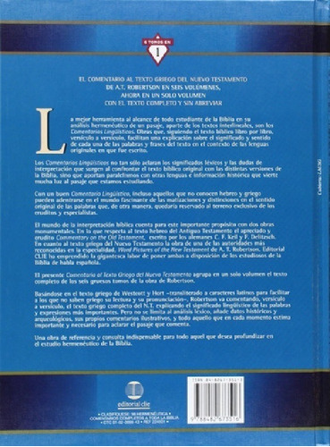 Imagen 2 de 3 de Comentario Al Texto Griego Del Nt, Roberson A T Estudio