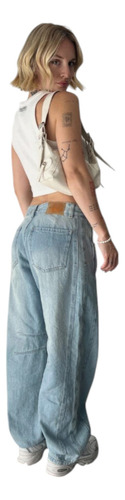 Pantalón Baggy Jean Mujer Tendencia
