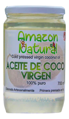 Aceite De Coco Virgen Organico 700 Ml - Amazon Natural