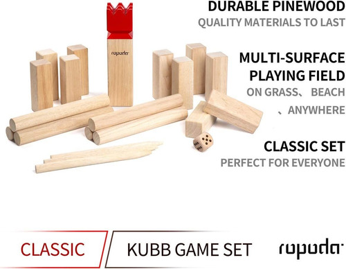 Imagen 4 de 6 de Ropoda Kubb Juego Premium Juego Para Patio / Exterior / C