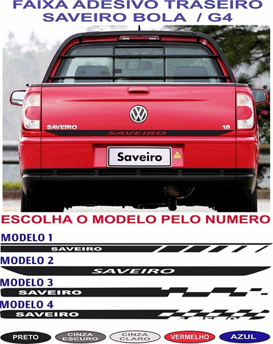 Acessorios Adesivo Traseiro Vw Saveiro Bola G4 Caçamba