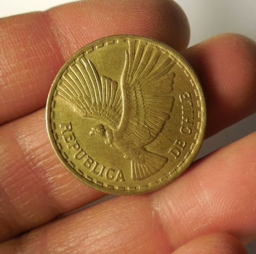 Moneda 10 Centesimos. Chile 1970.