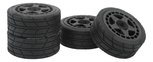 Black Black Black Rc Wheel Hub Fin, 4 Peças De Pneus 1/10, P