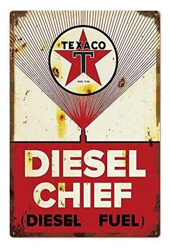 Diseño Retro Original Diesel Chief Tin Metal Signs Wall Art 