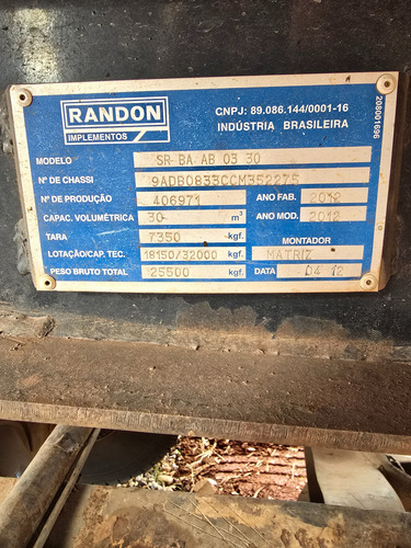 Conjunto Scania Motor 360 Cv, Carreta Random Ano 2012