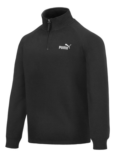 Poleron Puma Half Zip Raglan Negro Hombre