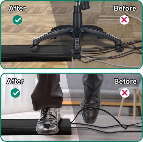 Funda De Cable De Piso De 6.5 Pies, Resistente Protecto...