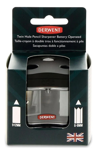 Sacapuntas Doble A Pila Derwent Color Negro