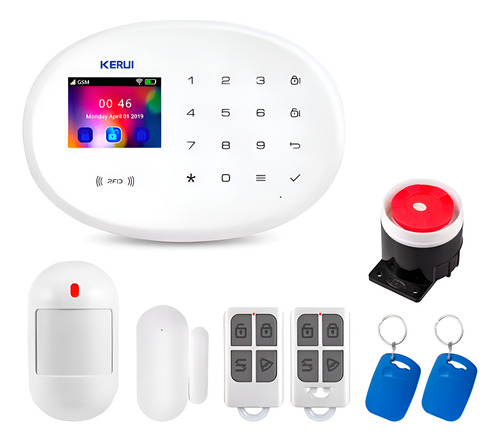Kit Alarma Kerui W202 Hogar Wifi Gsm Tuya Alexa Google