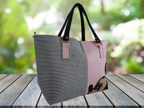 Imagen 2 de 6 de Bolsa De Mano De Dama, De Disney, Mickey Mouse En Color Rosa