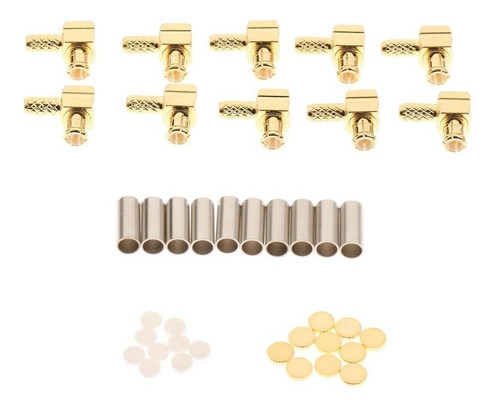 10pcs Mcx Conector Rf De Ángulo De Crimpado Macho Para