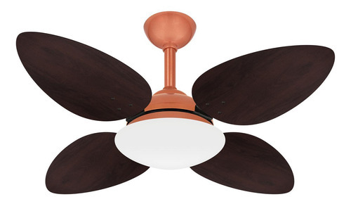 Ventilador De Teto Cobre Pétalo 4 Pás Mdf Turbo Ventax 220v Diâmetro 105 cm