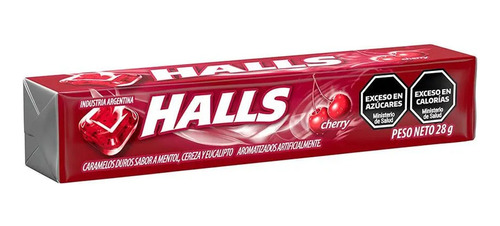 Halls Cherry Pastillas 28g X 12un - Compañía De Golosinas