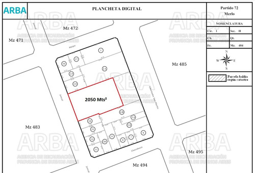 Alquiler Terreno Comercial Merlo Centro 2049 Mts²