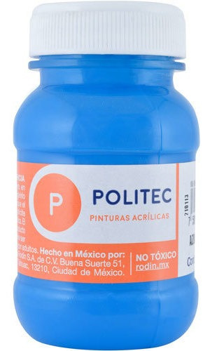 Pintura Acrílica Politec Azul Celeste 100 Ml