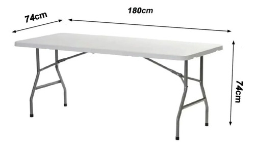 Imagen 3 de 10 de Mesa Camping Plegable Valija Jardin Playa 1.80 M Profesional