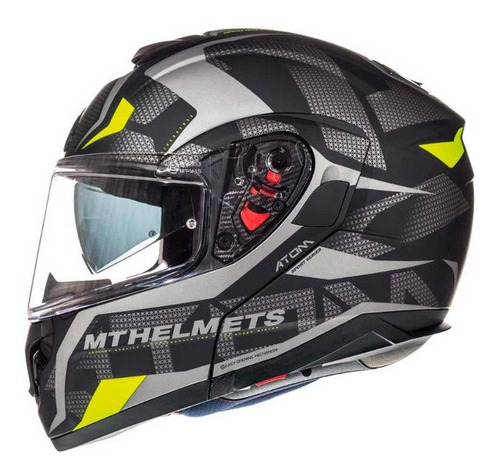 Capacete Mt Sv Atom Divergence Grey/ Yellow