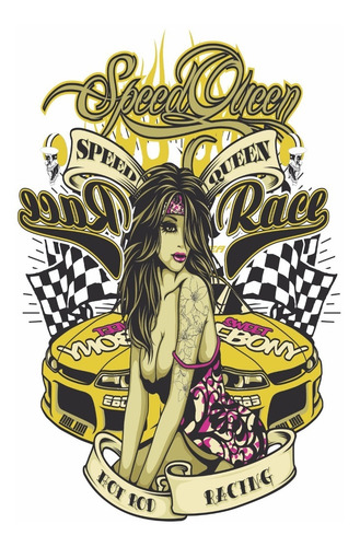 Imagem 4 de 4 de Camisa Baby Look Race Queen Tamanho M