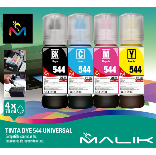 Pack 4 Tintas Compatible Epson Ecotank L375 L380 L395 L455 