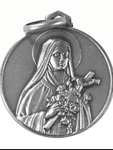 Medalla Virgen Santa Teresa Maciza Plata 925 Kendra Joyas