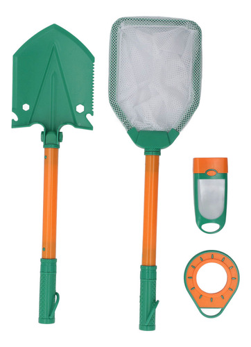Juego De Juguetes De Arena Con Pala Larga Para Playa, Malla,