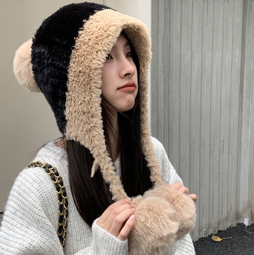 Gorro De Punto Con Orejeras De Felpa Cálido Para Invierno Co