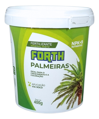 Adubo Mineral Npk+9 Forth Palmeiras Jardinagem 98un 400g