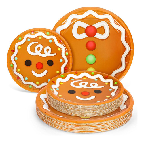 Jarthenaamcs 40pcs Juego De Vajillas De Jengibre De Navidad